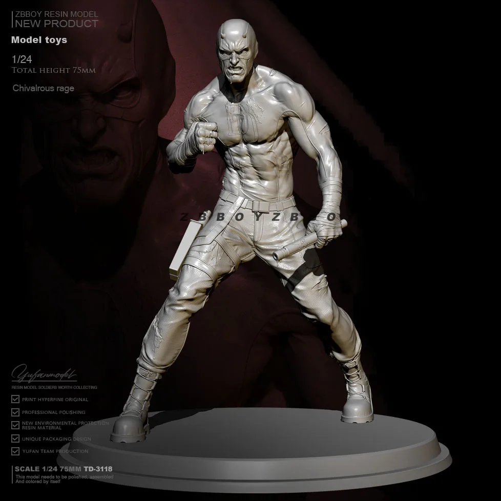 

75mm 1/24 Resin model kits figure colorless and self-assembled TD-3118
