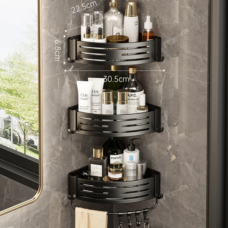 Тройная Полка Для Ванной Комнаты Ermo Настенная Компактная Хранения Унитаза