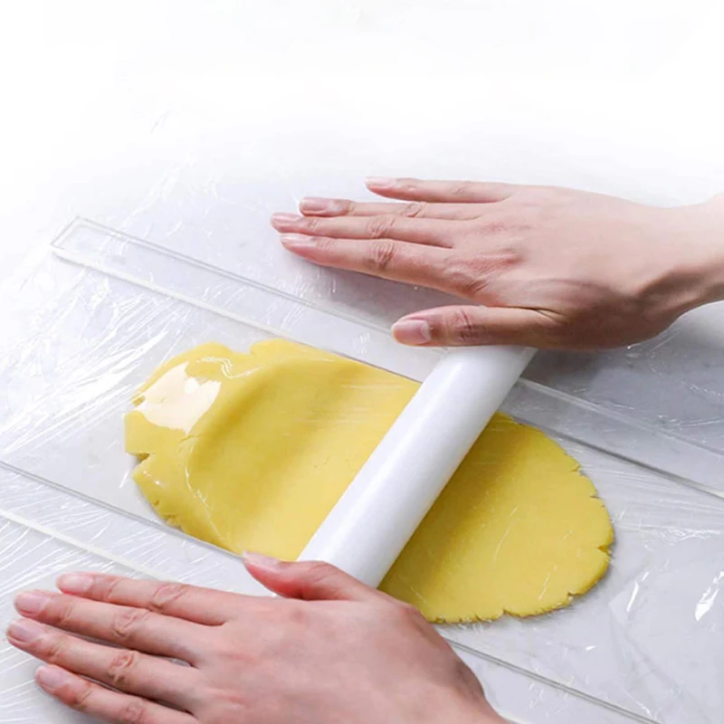 

2Pcs Acrylic Biscuit Cake Rolling Tool Balance Ruler Fondant Icing Ruler