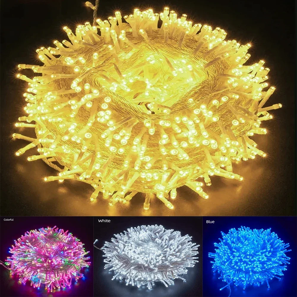 10 м 20 30 50 100 рождественские гирлянды светодиодные гирлянда уличное декоративное