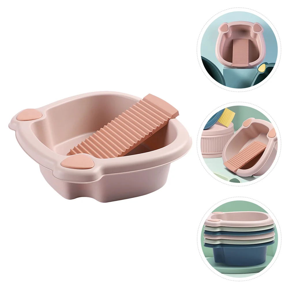 

1 Set Laundry Basin Hand Wash Clothes Washboard Basin for Home Dormitory