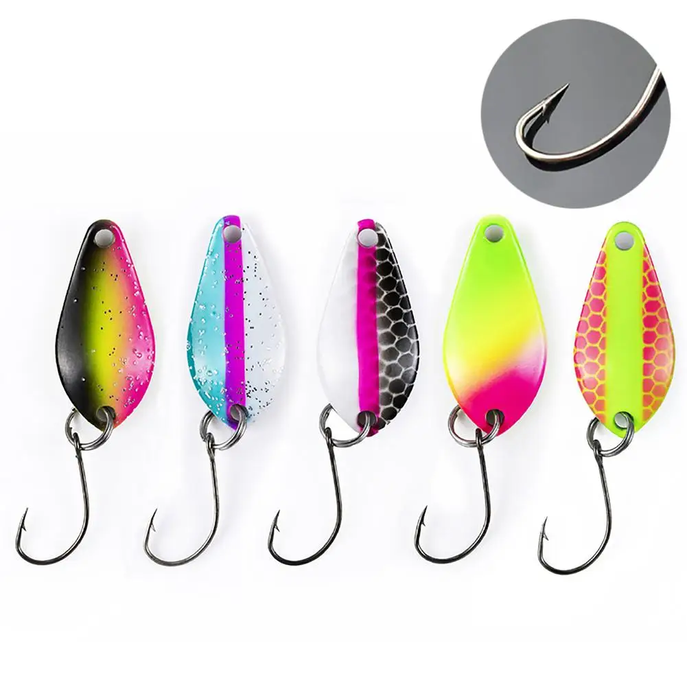 

10pcs Fishing Lures 2g/3g Spoon Baits With Single Hook Bionic Fake Lure Bait Fishing Tackle For Freshwater Seawater