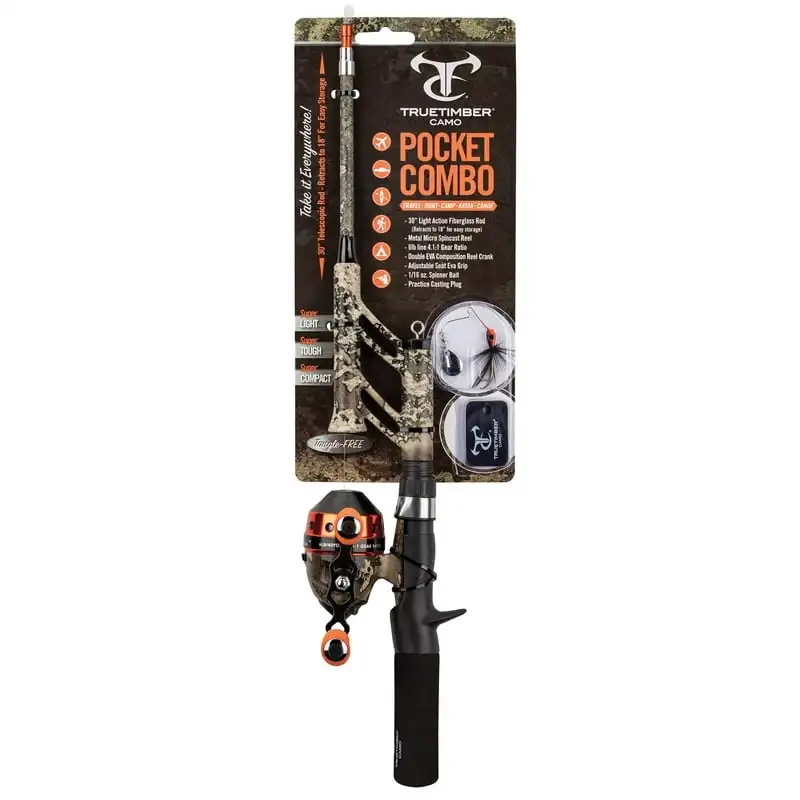 

True Timber Strata Telescopic Spincast Rod and Reel Combo