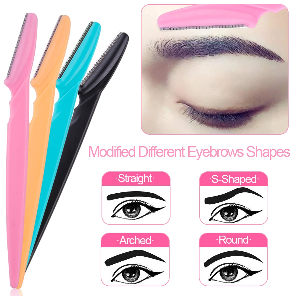 

Sdotter 4/10Pcs Eyebrow Trimmer Face Blade Shaver for Women Eye Brow Epilation Hair Removal Cutters Safety Cutting Beauty Makeup