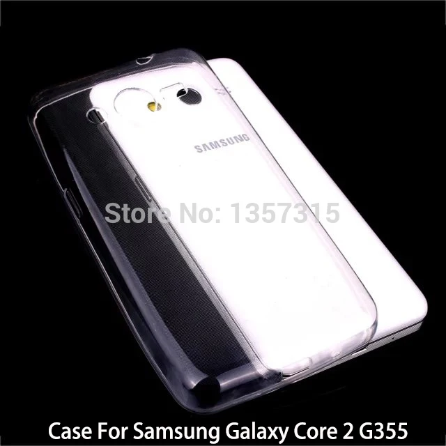 Тонкий прозрачный мягкий Силиконовый ТПУ чехол 0 3 мм для Samsung Galaxy Core 2 G355 G355H Coque Fundas