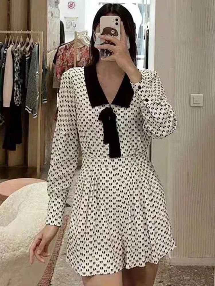 

Women Romper France Paris Summer New Casual Comfortable Bow Romper
