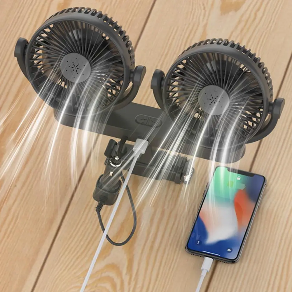 

360 Degree All-Round Adjustable Car Auto Air Cooling Accessories Car Noise Auto Car Cooler Low Head Fan Air Fan 24V Fan 12V H0M7