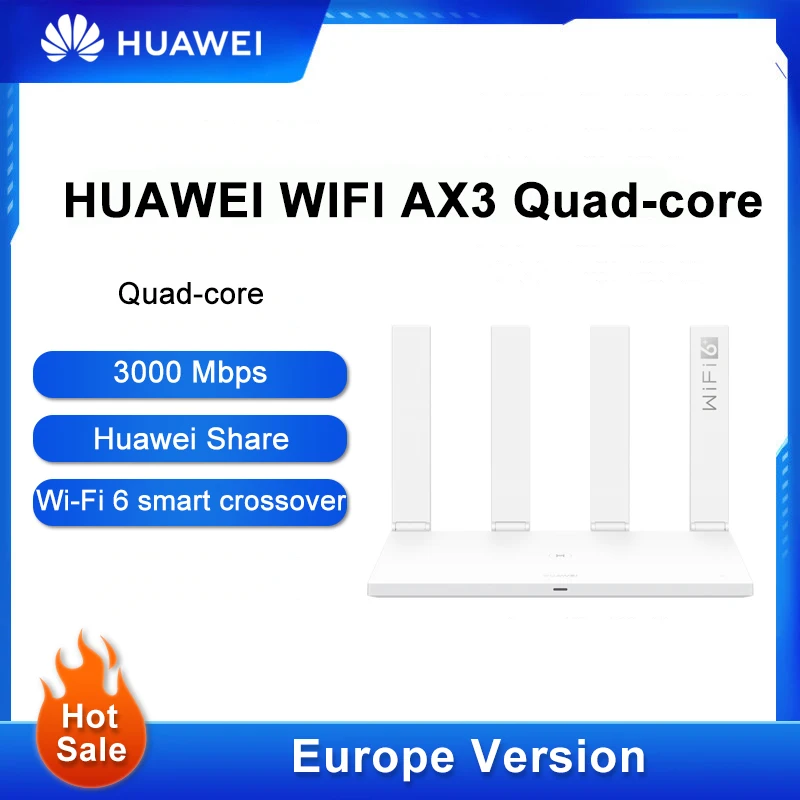 

Европейская версия HUAWEI WiFi AX3 Pro четыре усилителя (AKA AX3 Quad Core) WiFi 6 + беспроводной маршрутизатор WiFi 5 ГГц ретранслятор 3000 Мбит/с NFC