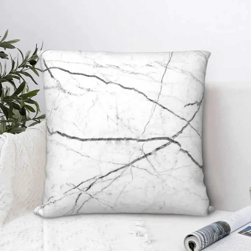 

Modern Scandin-avian Minim-alist Silver Grey White Marble Throw Pillow Case Cushion Covers Home Sofa Chair Decorative Backpack
