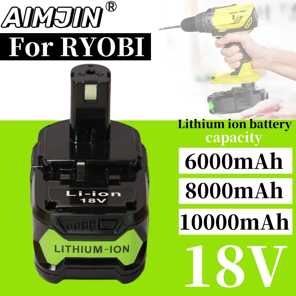 P108 6 0 Ач-10 Ач 18 В литий-ионная аккумуляторная батарея для Ryobi ONE + P104 P105 P107 P106 RB18L50