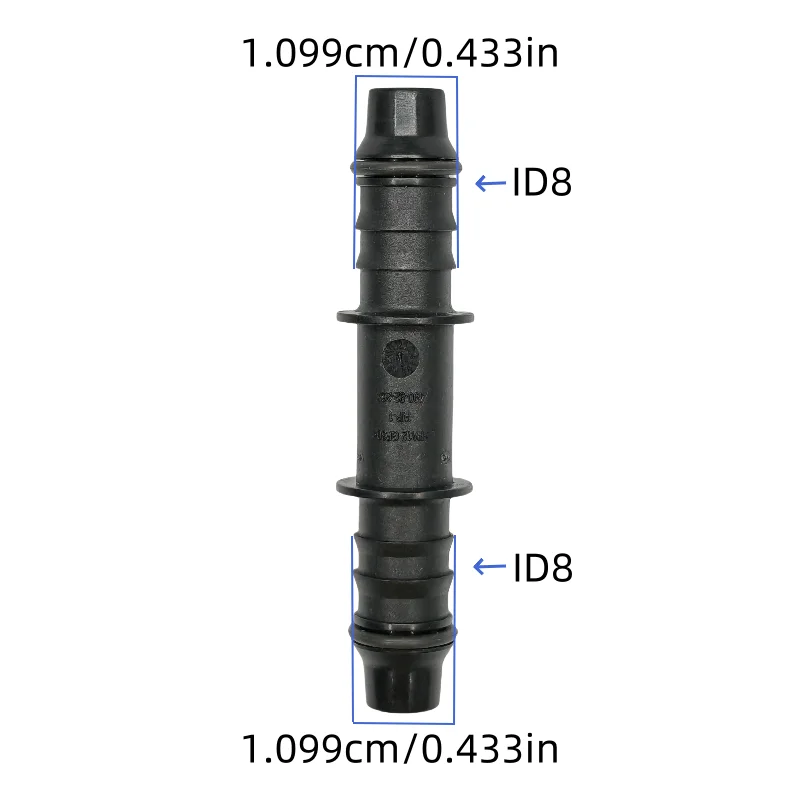 Прямой разъем ID8, двустороннее соединение, двусторонний дуплексный фитинг, черный пластик, аксессуары высокого качества, автозапчасти, 2 шт., много