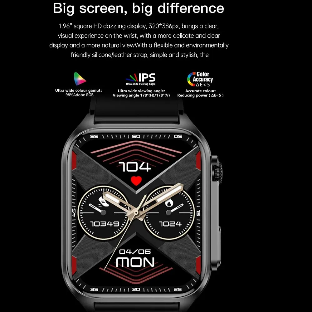 Смарт-часы TK12 с функцией измерения ЭКГ + ППГ Bluetooth и Пульсометром