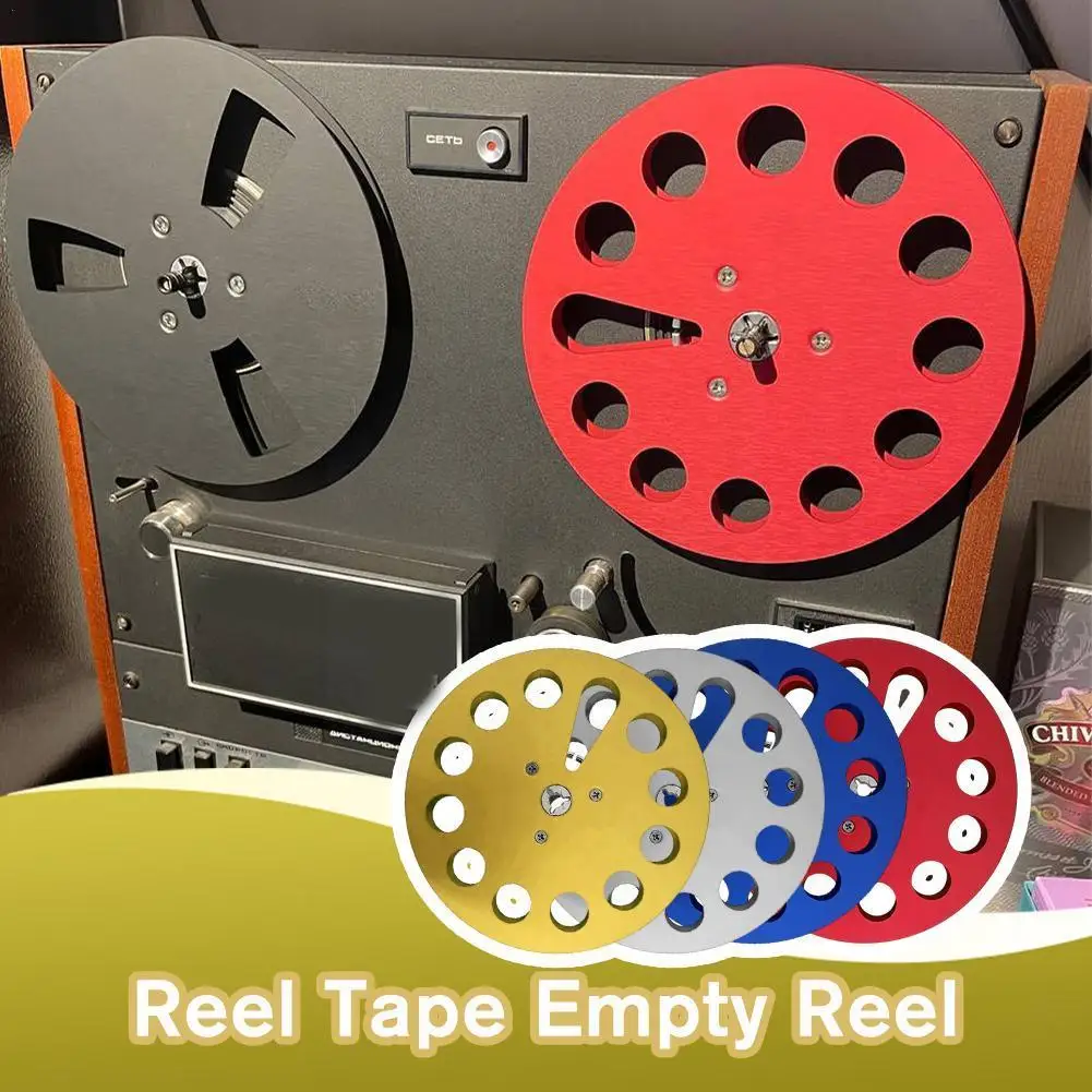 

7 Inch Open Reel Aluminum Reel Tape Empty Reel Gold Blue Plate Empty Sliver Red Opening Machine P9G0