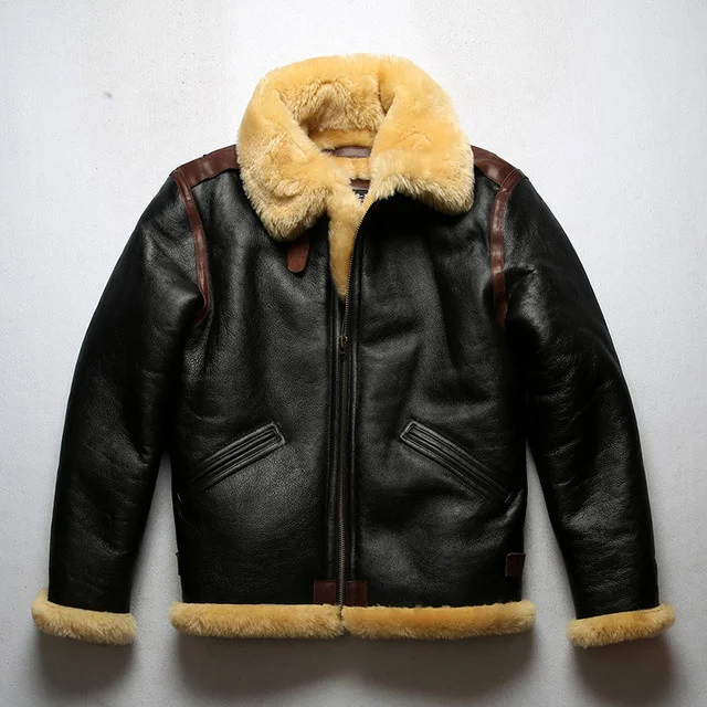 

Genuine Sheepskin Leather Jacket Men Clothing 2023 Winter Clothes Real Sheep Shearing Jackets Chaquetas Hombre LXR909