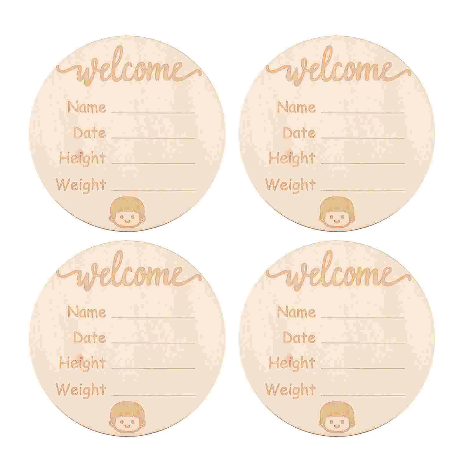 

4 шт. многофункциональная фотография круглый знак объявления новорожденного доска объявления рождения ребенка знак объявления новорожден...