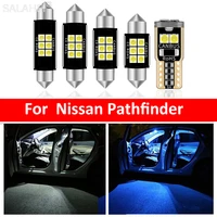 12pcs white car led light bulbs interior kit for nissan pathfinder 2005 2012 12v map dome license plate lamp auto accessories