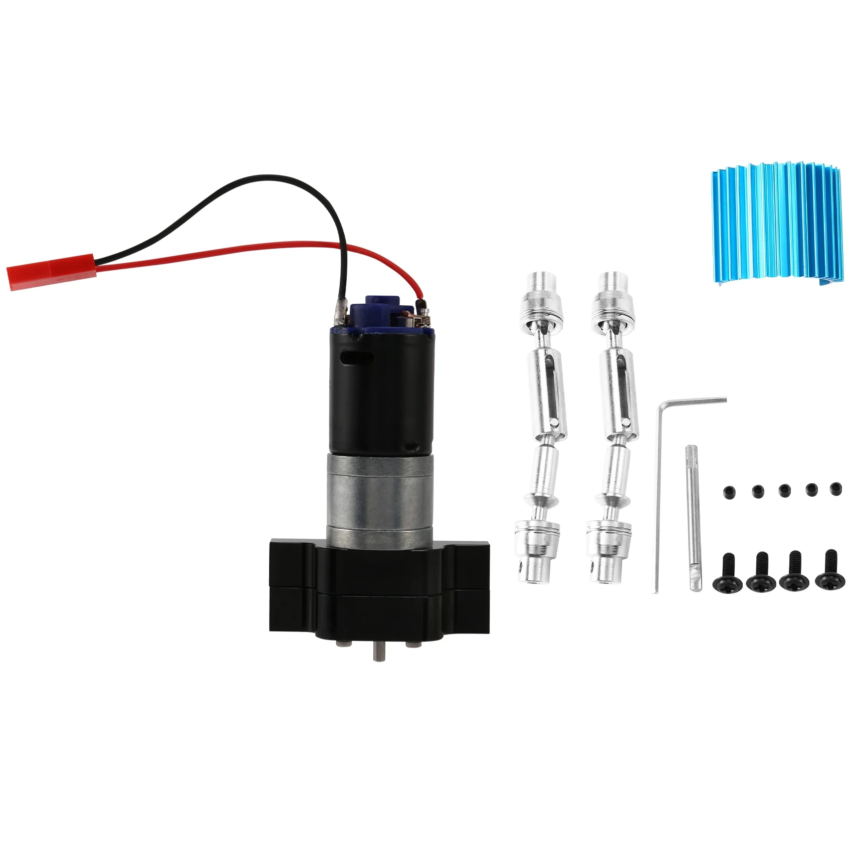 

Metal Transmission Gearbox 370 Motor with Drive Shaft Upgrade Accessories for WPL C14 C24 B24 B36 MN D90 MN99S RC