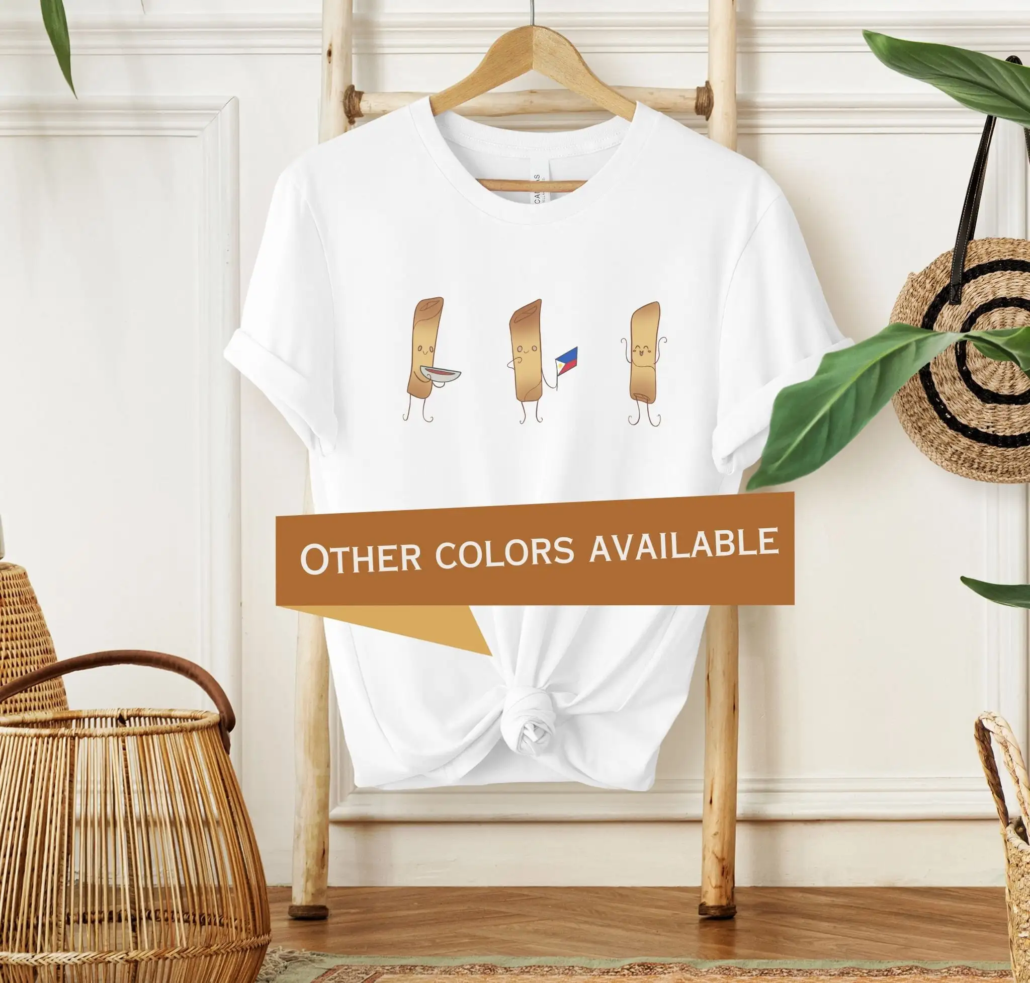 Милая футболка Lumpia Trio забавная филиппинская с яичным рулетом тюпон Филиппины