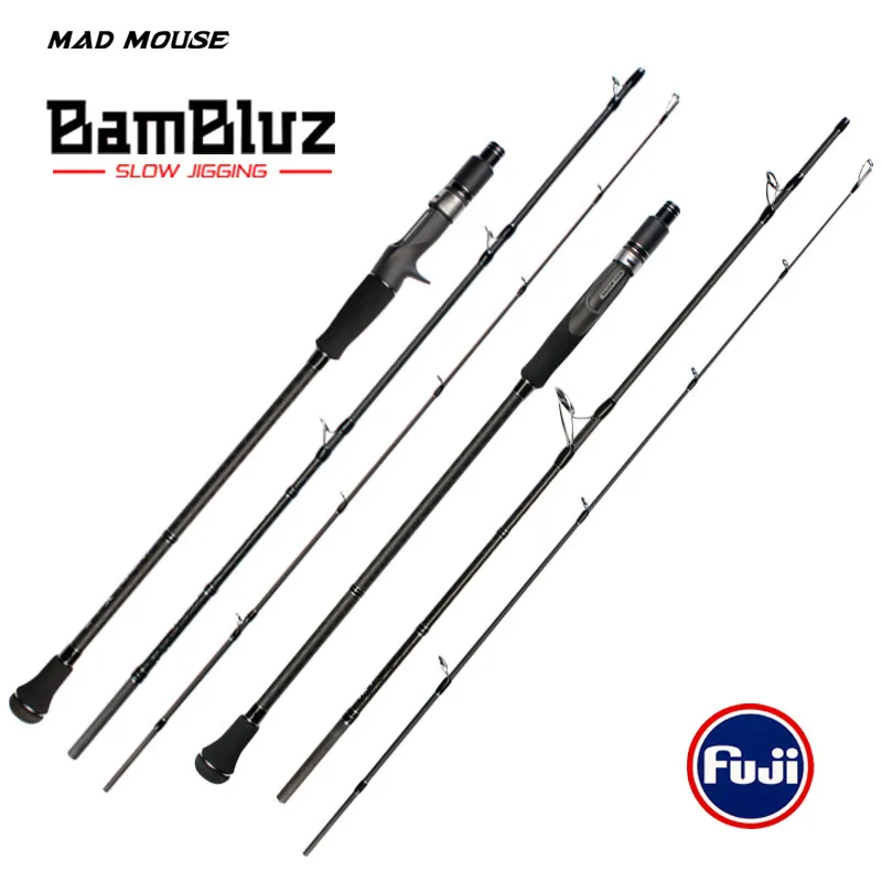 MADMOUSE Bambluz 3-секционная медленно Зажимная Удочка 1 91 м запчасти Fuji забрасывание и