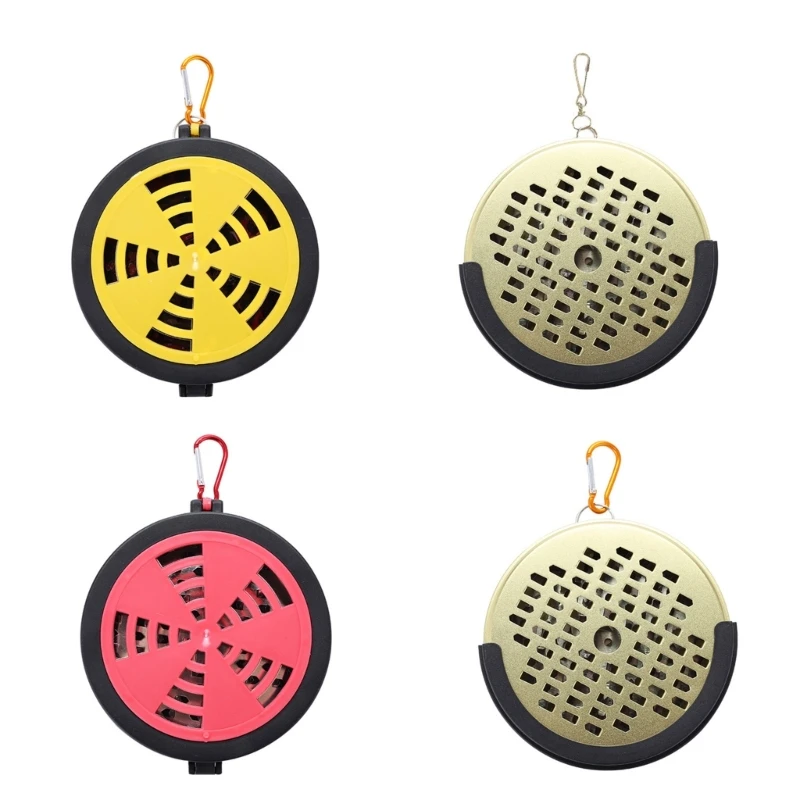 

Hanging Mosquitoes Coil Holder Portable Metal Outdoor Summer Mosquitoes Repellents Tool Incenses Holder with Buckle