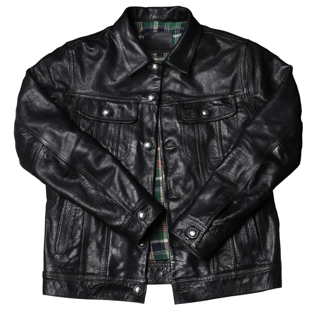 

Модные мужские Куртки из натуральной козьей кожи Knight, облегающее пальто из натуральной кожи, зимние джинсовые пальто, Дизайнерские Пальто в...