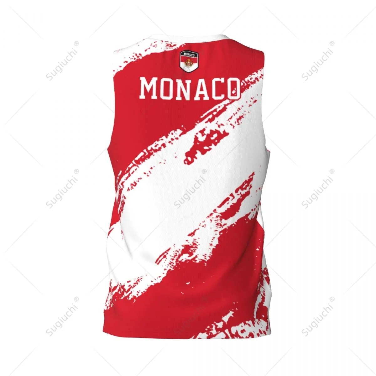 Мужская баскетбольная спортивная рубашка с флагом Монако для бега и фитнеса