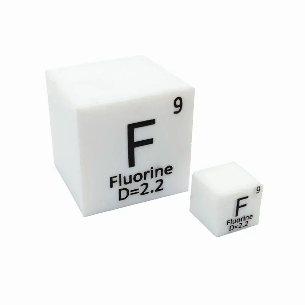 Florine Cube F 75.98% Light 10mm Density 99.9% Pure for Element Collection