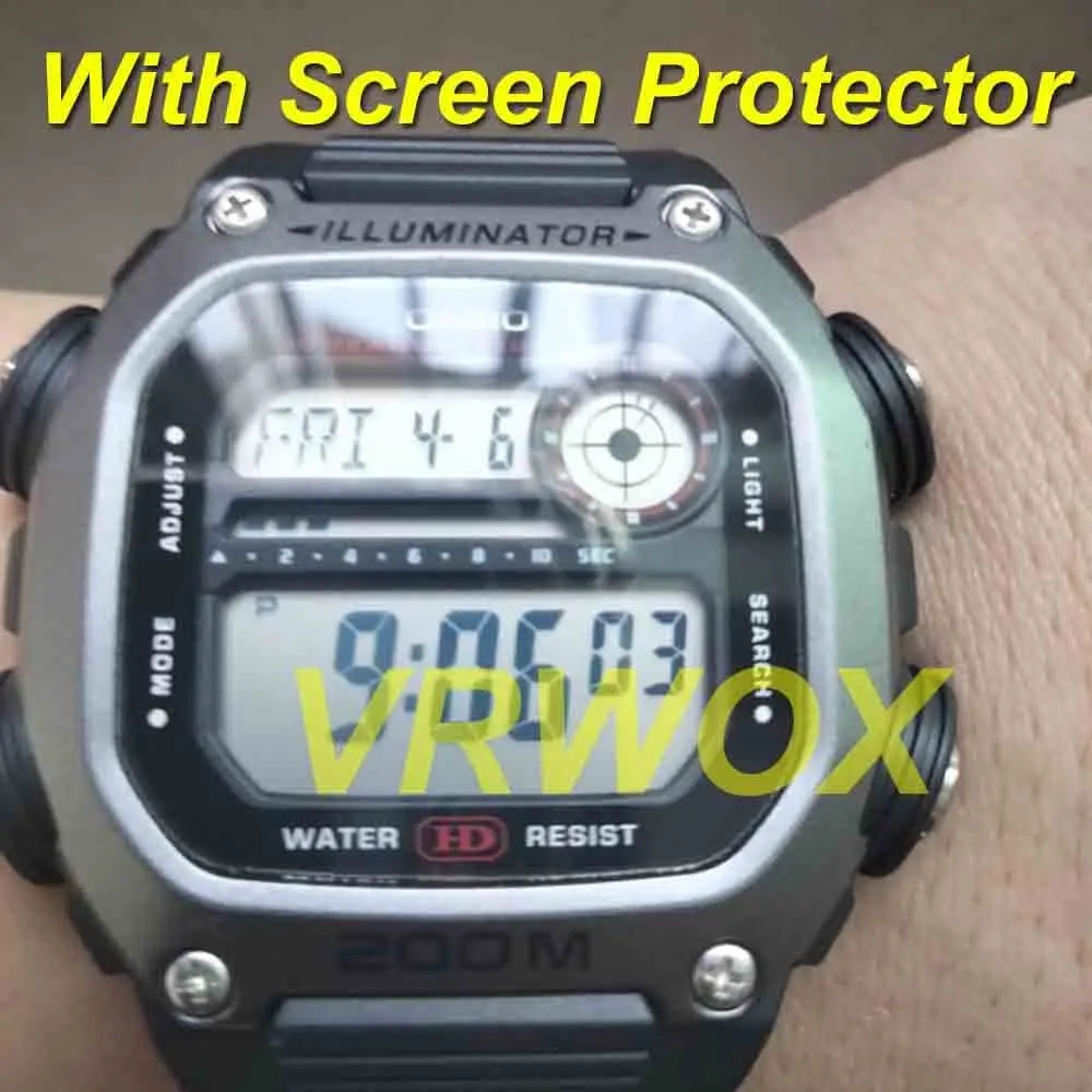 

3 Pcs Protector For Casio DW-291 DW-291H-1BVCF DW-291H-1AVCF DW-291H-9AVCF DW-291H DW291 Watch ClearTPU Nano Explosion-proof