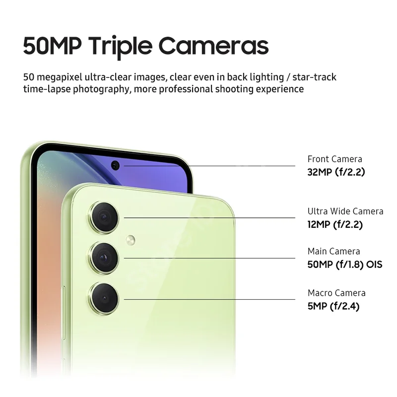 2023 New Samsung Galaxy A54 5G Smartphone Exynos 1380 6.4