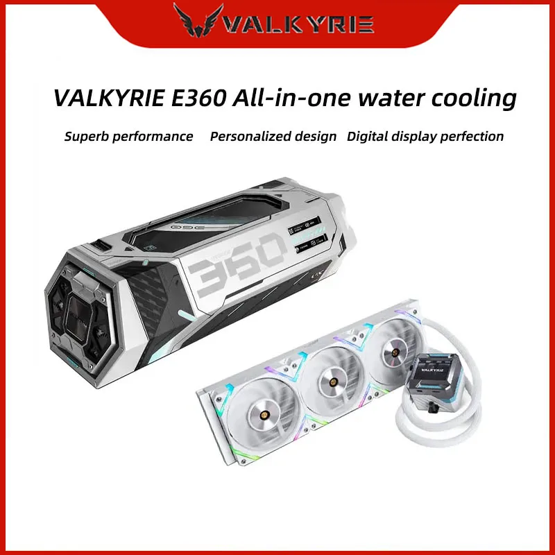

VALKYRIE E360 Pure Black/White All-in-One Water-cooled CPU Cooler ARGB Divine Light Synchronous Belt LCD