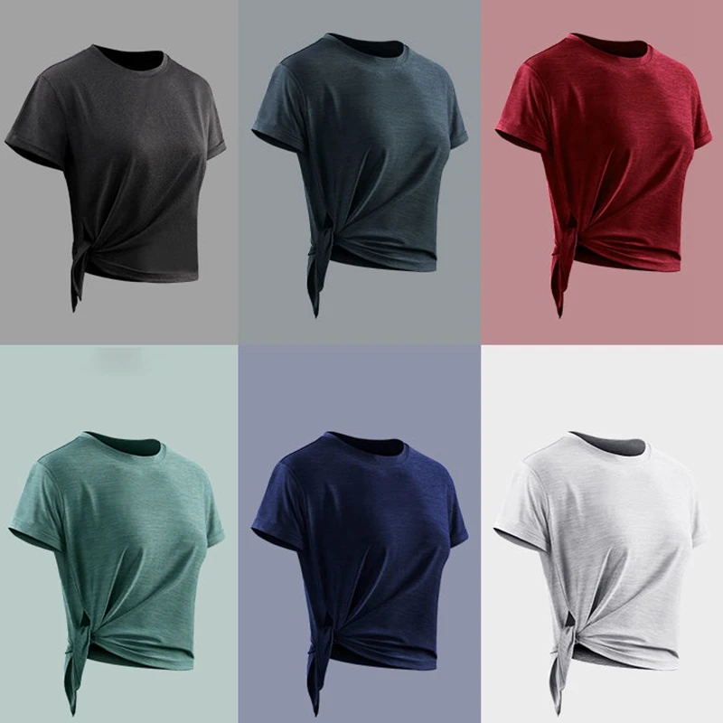 

Sports Outdoor Running Fast Dry T-Shirt Women's Fitness Yoga Shirt Training Sportswear Slim Fit Short Sleeved Crossfit Tees