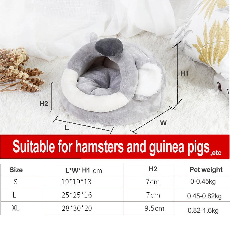 soft guinea pig house bed cage for hamster mini animal mice rat nest bed hamster house small pets product free global shipping