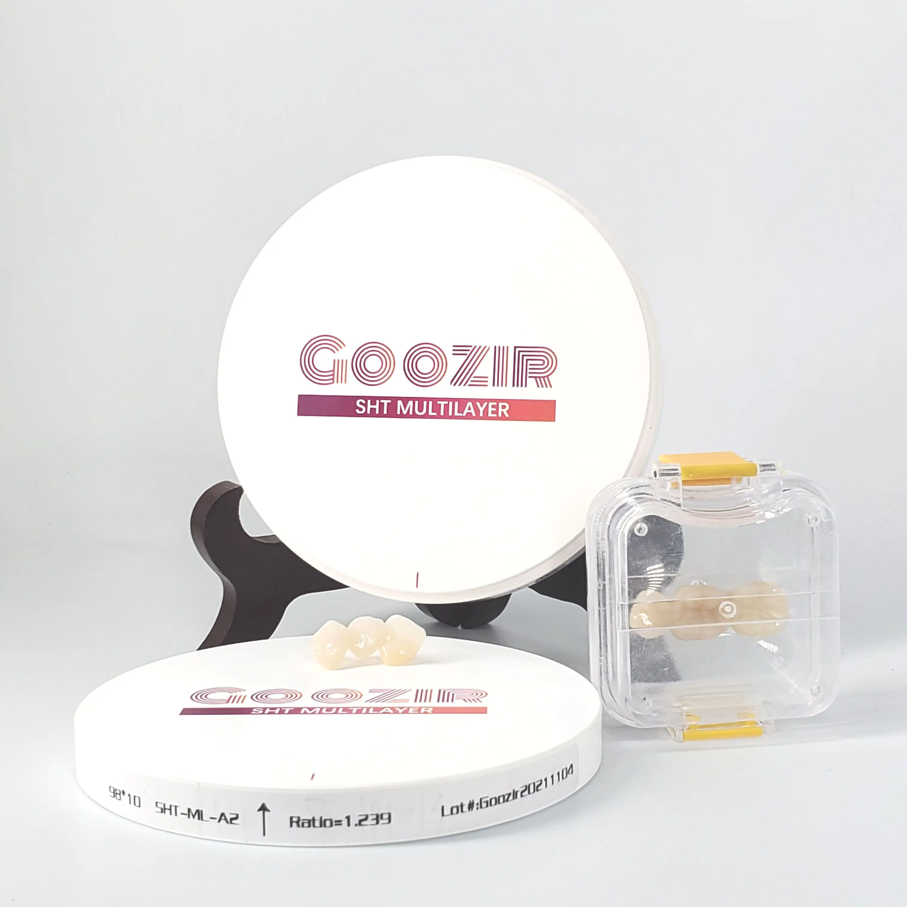 GOOZIR 98mm SHT Multilayer Open System Super Translucent Ceramic Blocks For Dental Bridge Implant Abutment