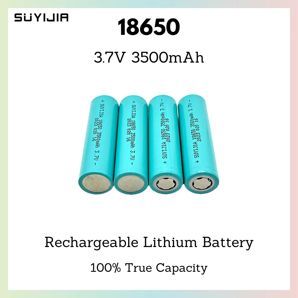 

New 18650 Rechargeable Battery 3.7V 3500mAh 10A Discharging Lithium Li-ion Batteries for Flashlight ForLG MJ1 Torch Headlamp
