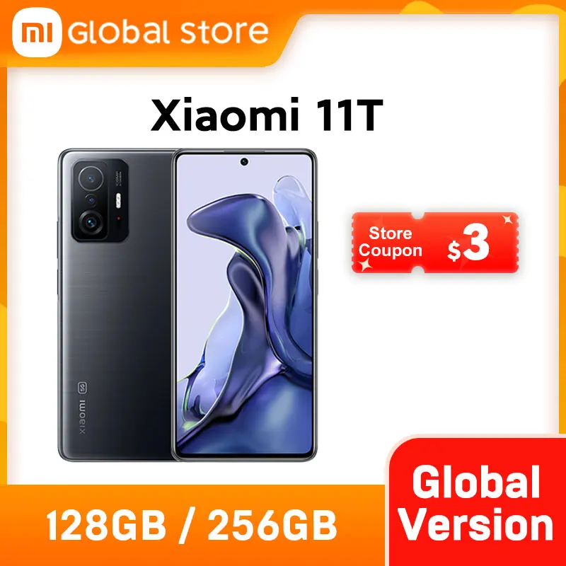 Глобальная версия Смартфон Xiaomi 11T 128 ГБ/256 ГБ MediaTek Dimensity 1200-Ultra Octa Core 108MP Camera 5000 мАч NFC