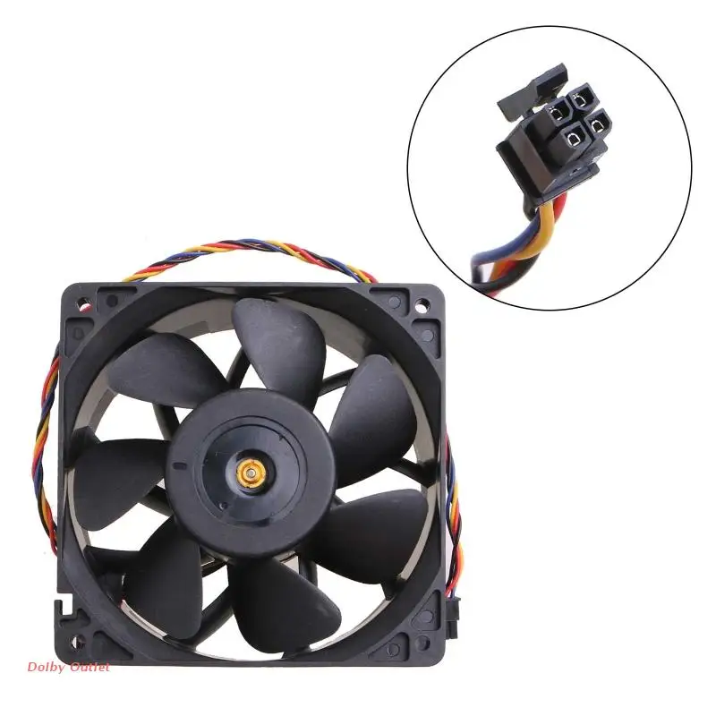 

12cm High Speed Cooling Fan 120mm DF1203812B2FN 7000RPM DC12V 4pin CPU Axial Cooler Fans Industrial