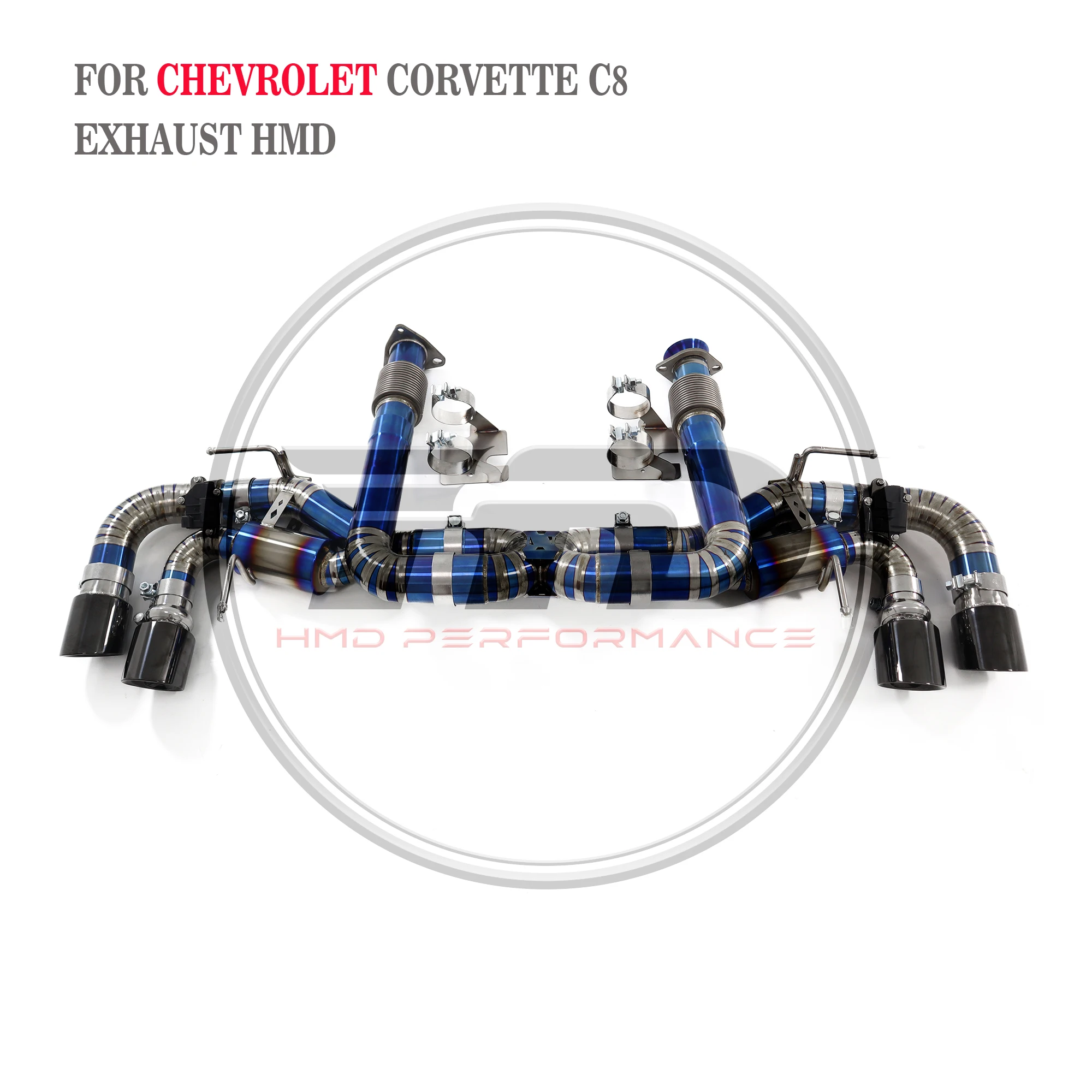 HMD титановая выхлопная система эффективный Catback для Chevrolet Corvette C8 6.2L глушитель с