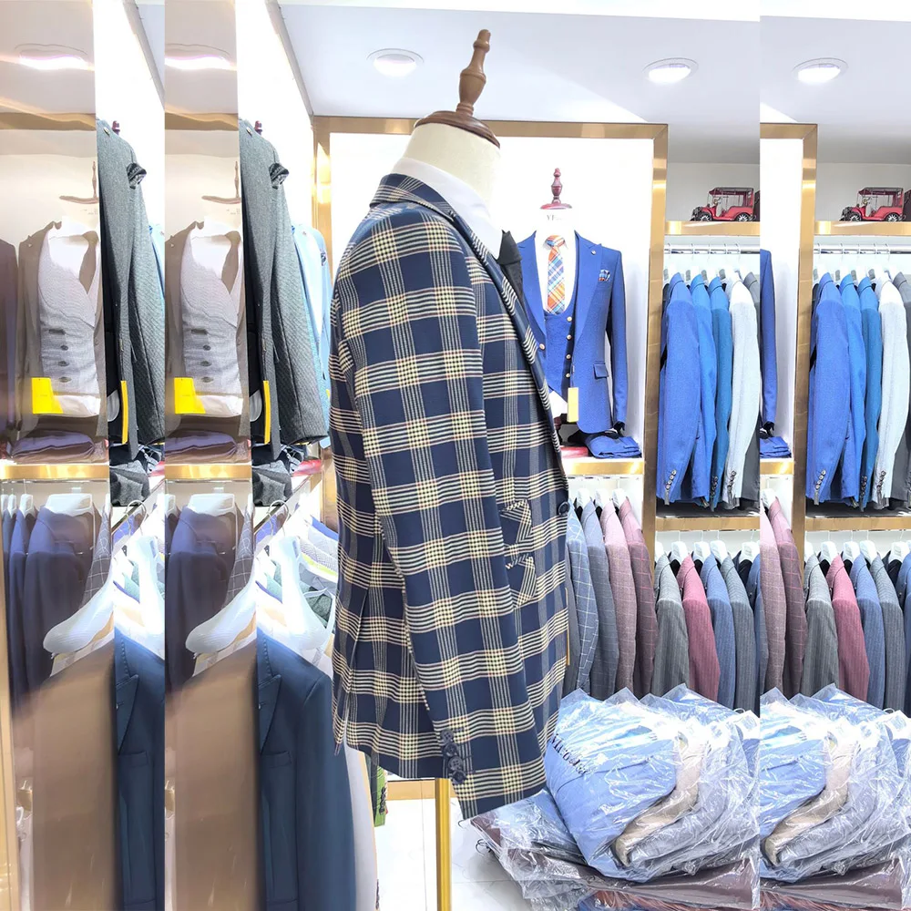 Формальные мужские костюмы высокого качества для свадьбы 2024 Slim Fit на одной