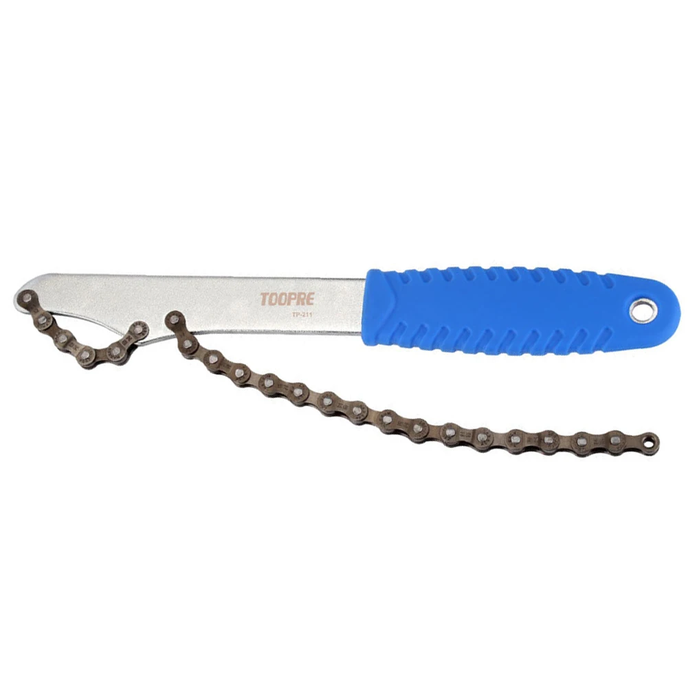 

Bike Freewheel Cassette Installation Removal Tool with Chain Whip Long Handle Cassette Remover Flywheels Spanner