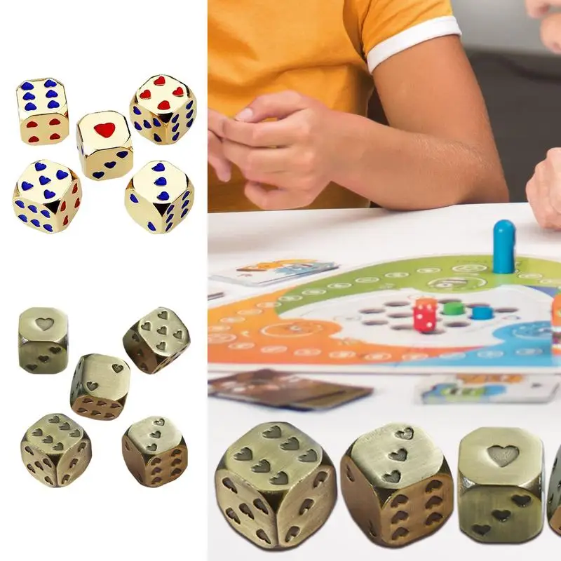 Ролевые игральные кости Развлекательные кубики с узором в виде сердца