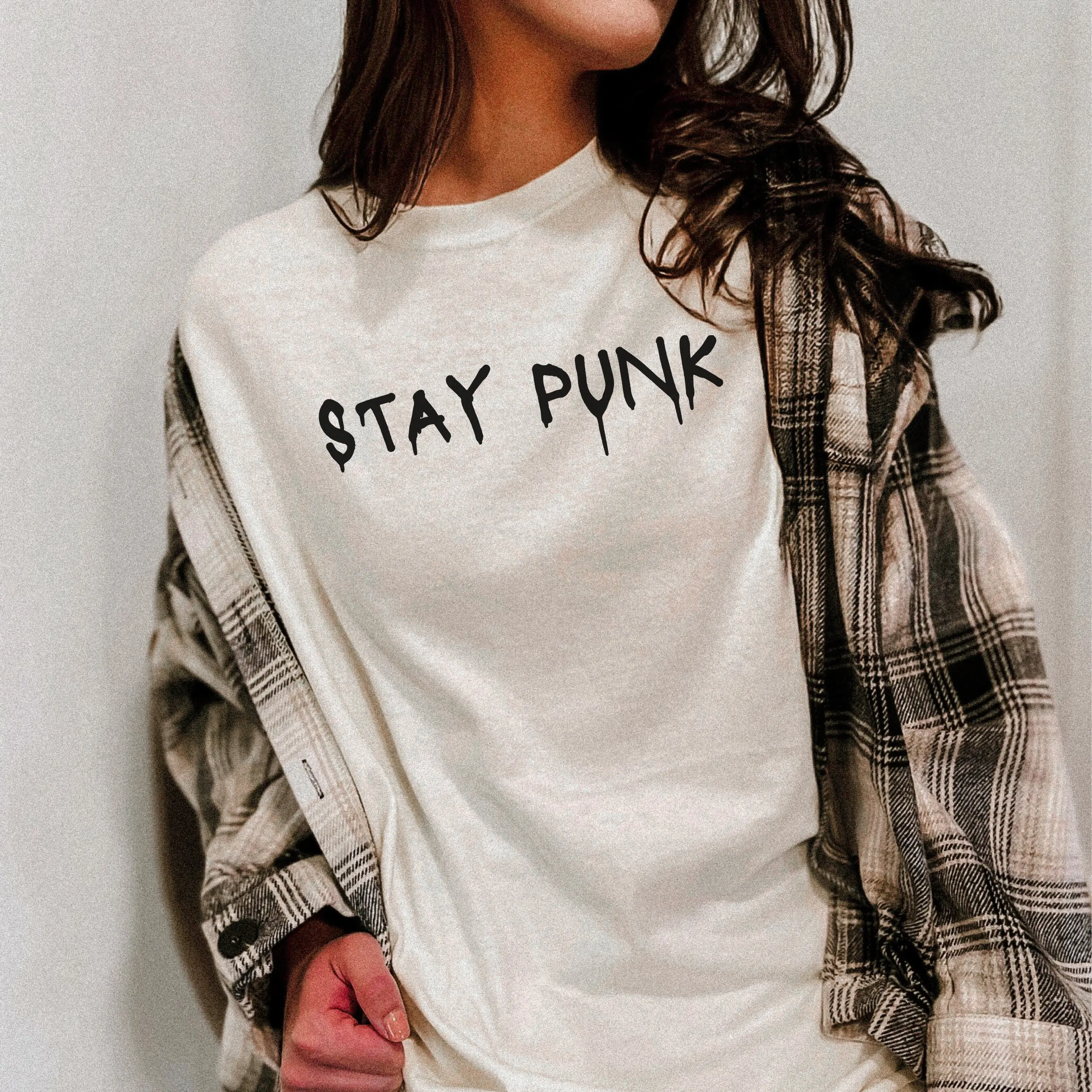 Футболка в стиле панк-рок удобная цветная футболка для мамы старшего возраста