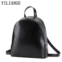 korean style all match women backpack vertical square multi function shouder bag real cowhide large capacity bags for women