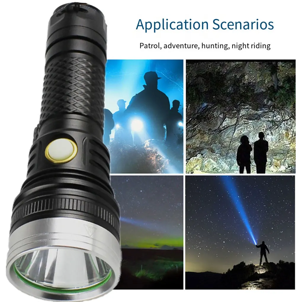 

Flashlight Powerful Super Rechargeable Camping Mountaineering Outdoors 21700 Torch Portable Brightness Adjustable Supply