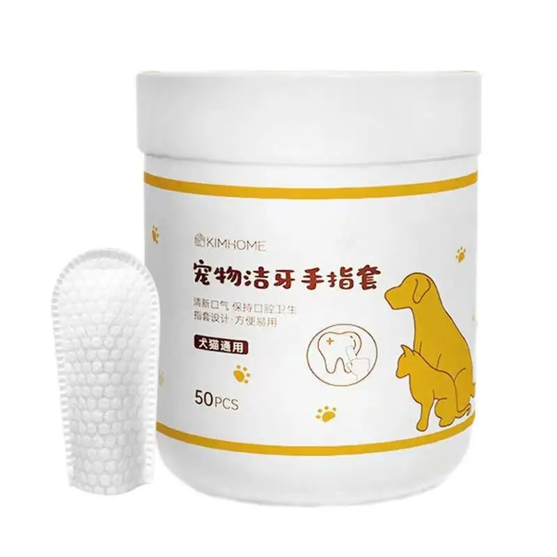 

Pet Cleaning Wipes Dental Finger Glove Wipes Teeth Eye Tear Ear Stain Remover Wet Towels Dog Cat Disposable Grooming Tools 2023