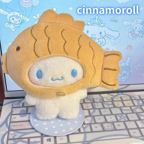 14 см Sanrio Cinnamoroll Плюшевая Игрушка Аниме Sanrio Snapper Teriyaki Kawaii вещь Кукла мультфильм милая сумка Декор парная Подвеска подарок
