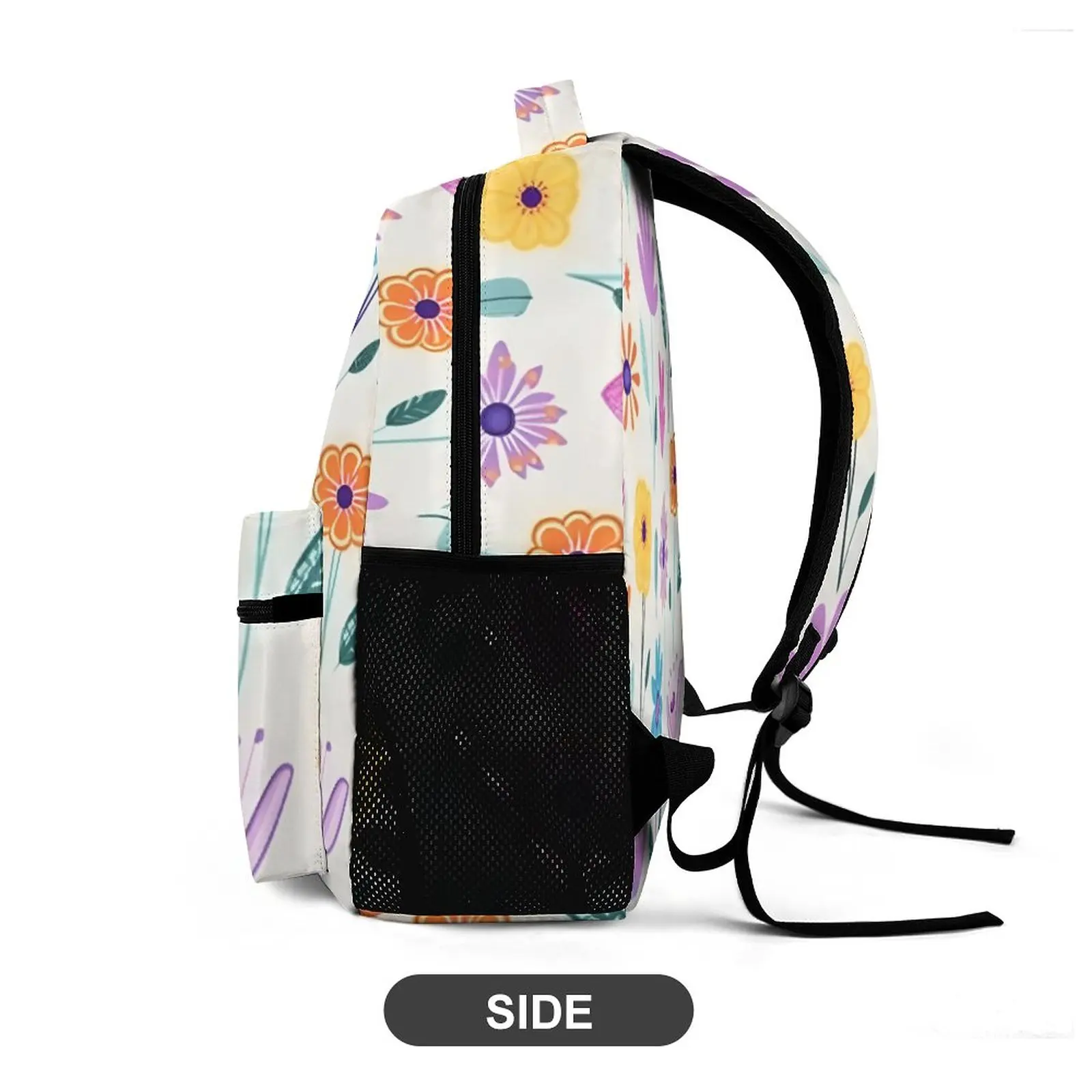 Color Block Satchel Fashion Floral Backpack Boys and Girls Student School Bags Large Capacity Pencilbag for Girl Custom