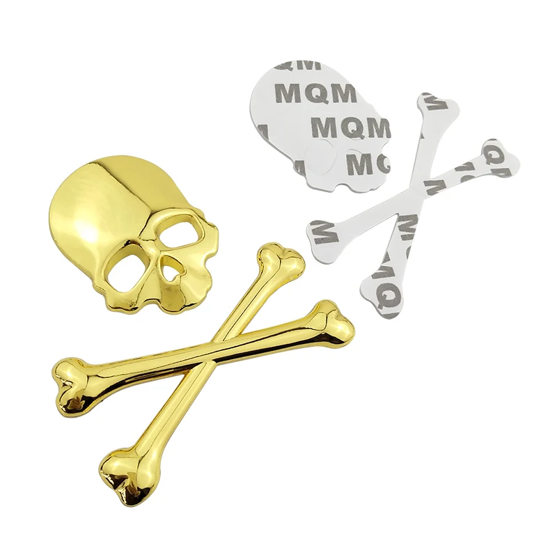 3D автомобильный Грузовик значок кузова Череп Наклейка металлическая наклейка