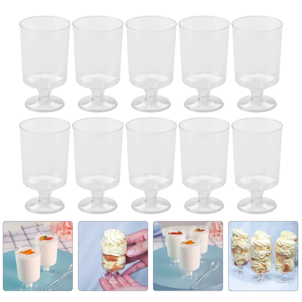 

30pcs Yogurt Cup Cup Footed Pudding Cup Cold Drinks Goblets Beverage Goblets Dessert Sampler