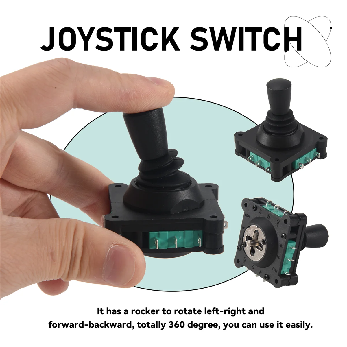 Joystick Switch AC 240V 5A 4NO 4NC Momentary 2.5mm Fixing Thread