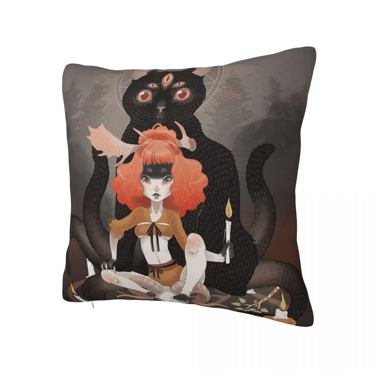 Наволочка с изображением ночи ведьмаков декоративная подушка |